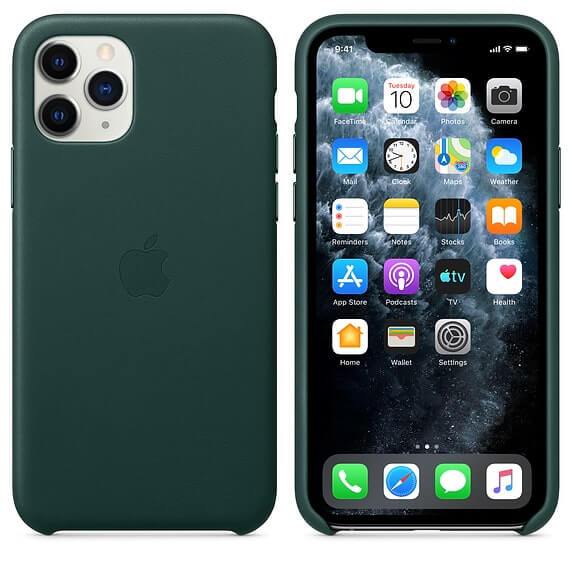 iPhone 11 Pro Max Leather Case - Green