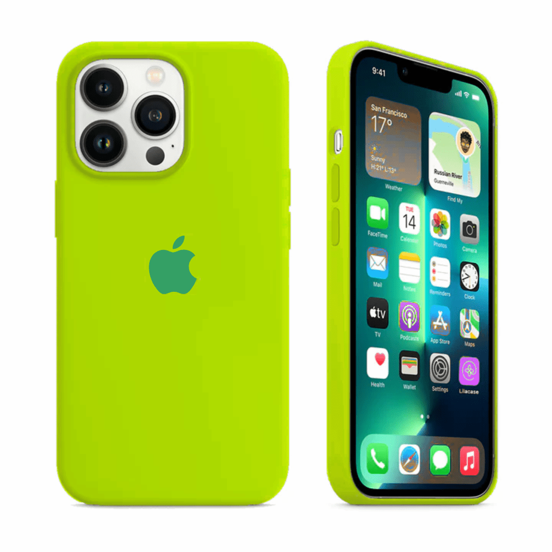 iPhone Silicone Case - Fluorescent Green