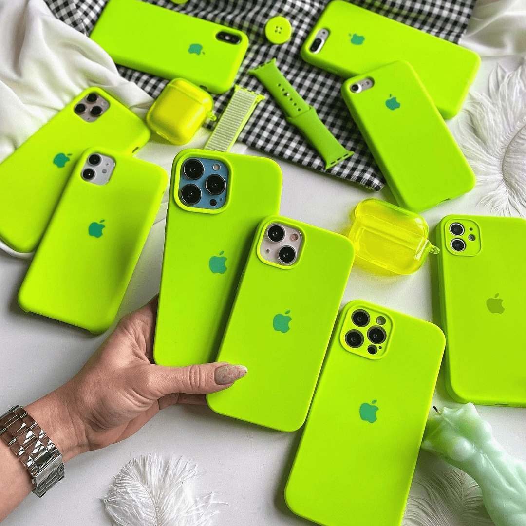 iPhone Silicone Case - Fluorescent Green