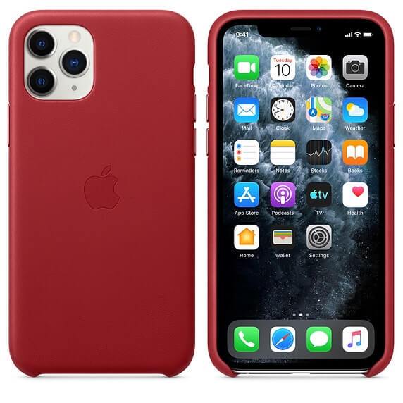 iPhone 11 Pro Leather Case - Red