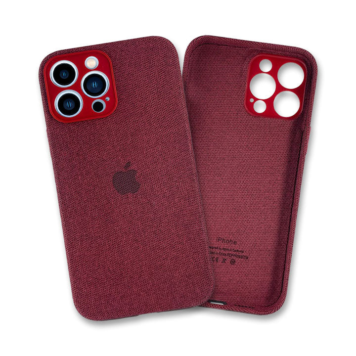 iPhone 13 Pro Max Fabric Case - Red