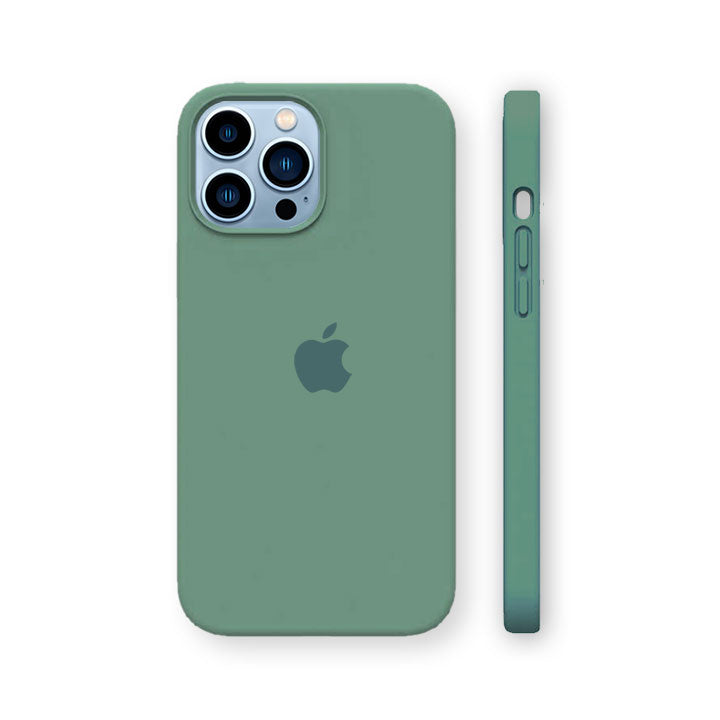 Silicone Case iPhone 14 Pro Max Color Verde Militar - iPhone Store Cordoba