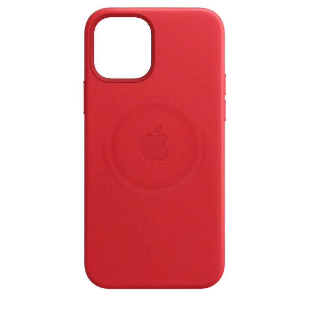 iPhone 12 Pro Max Leather Case - Red