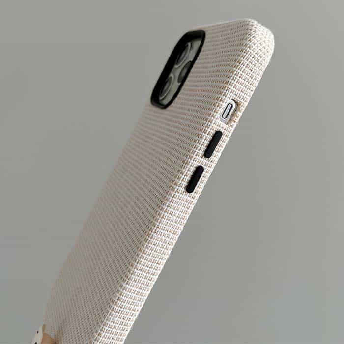 iPhone 14 Fabric Case - Light Grey