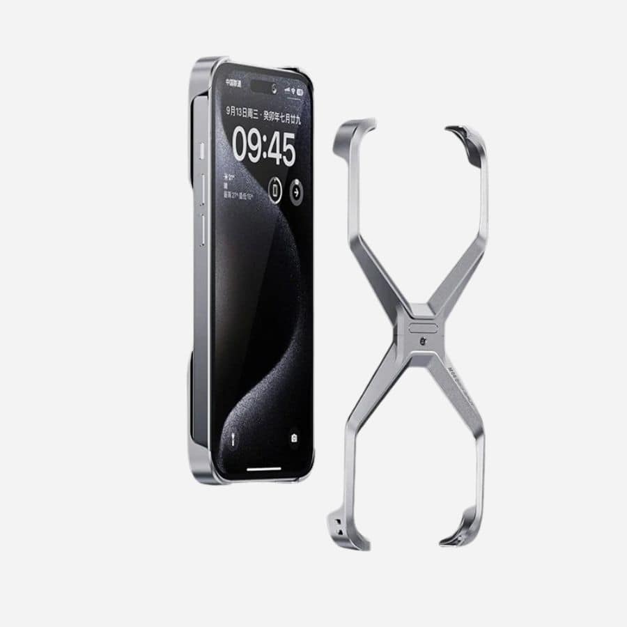 X Metal Aluminum Alloy Rimless Phone Case