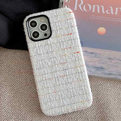 iPhone 14 Plus Fabric Case - White