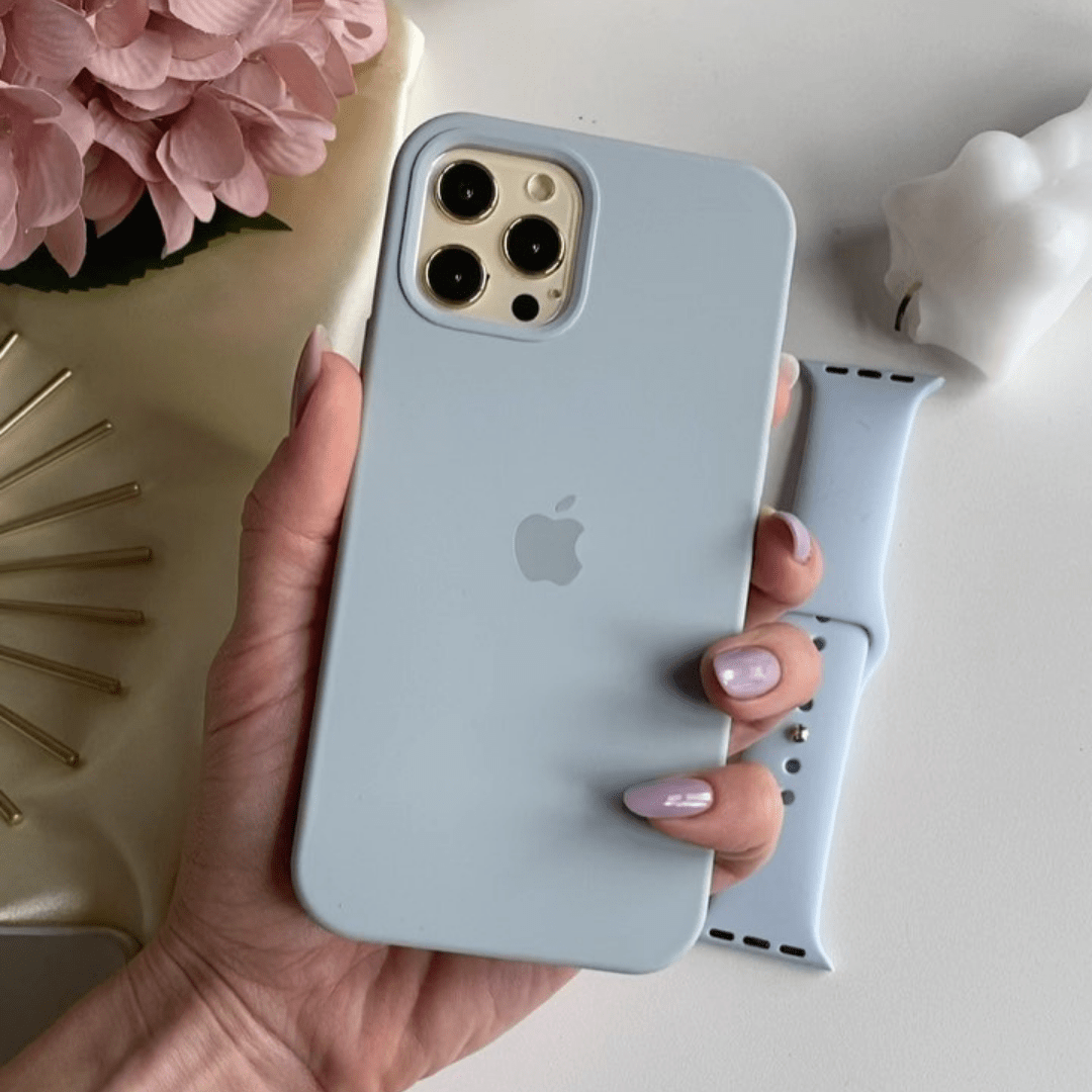 iPhone Silicone Case - Grey Blue