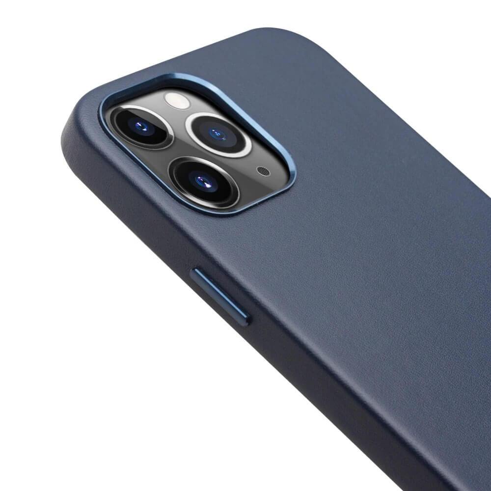 iPhone 12 Mini Leather Case - Blue