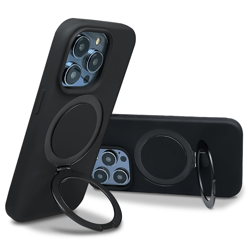 iPhone 16 Pro Silicone Case with 360 Stand