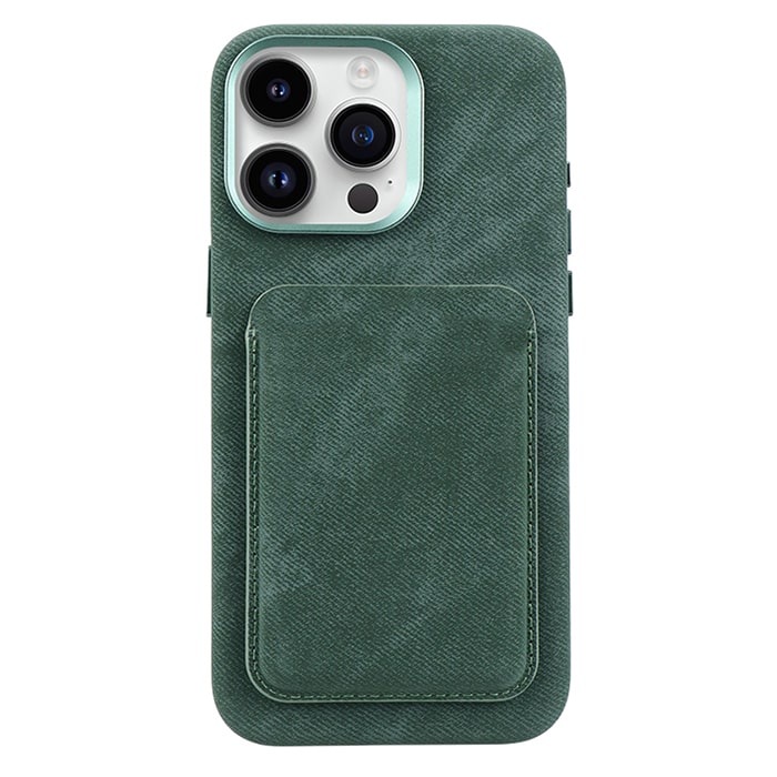 Denim Leather Wallet Case For iPhone 15 Pro Max