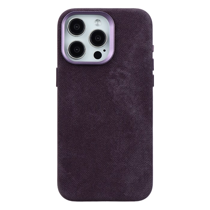 Denim Leather Magsafe Case For iPhone 15 Pro