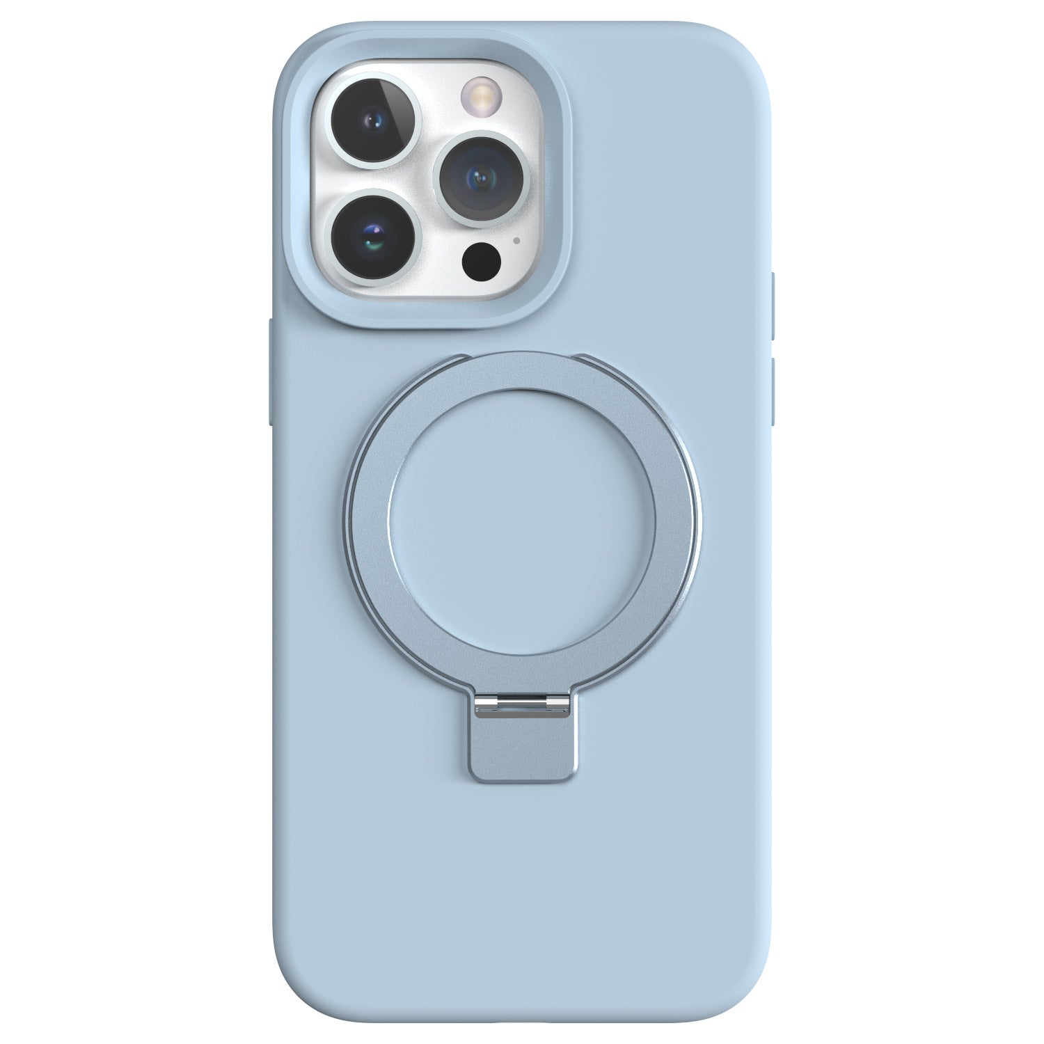 iPhone Silicone case with Stand - Cloud Blue