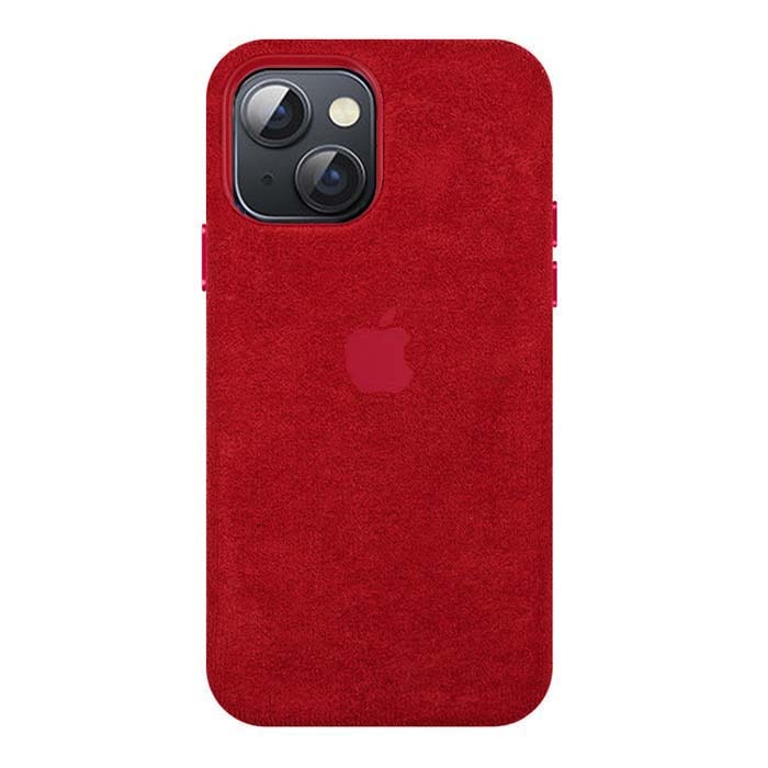 iPhone 14 Plus Alcantara Case - Red