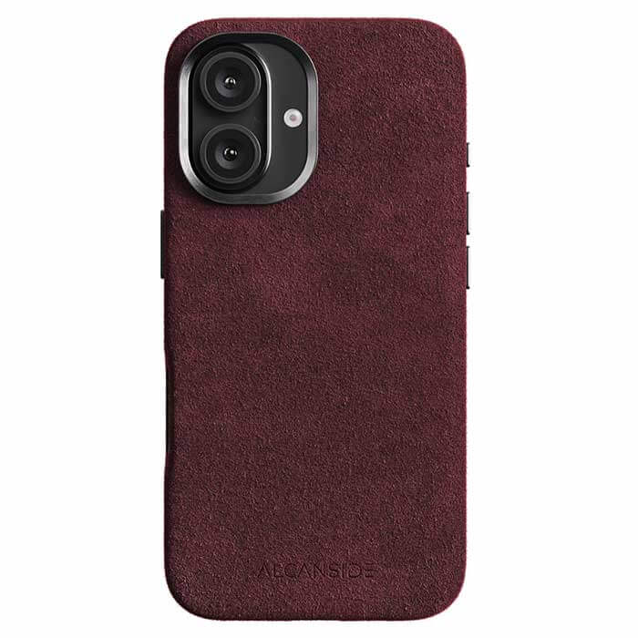 Alcantara Case for iPhone 16 Plus - Wine