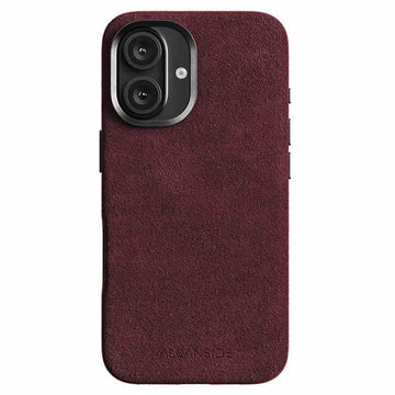 Alcantara Case for iPhone 16 Plus - Wine