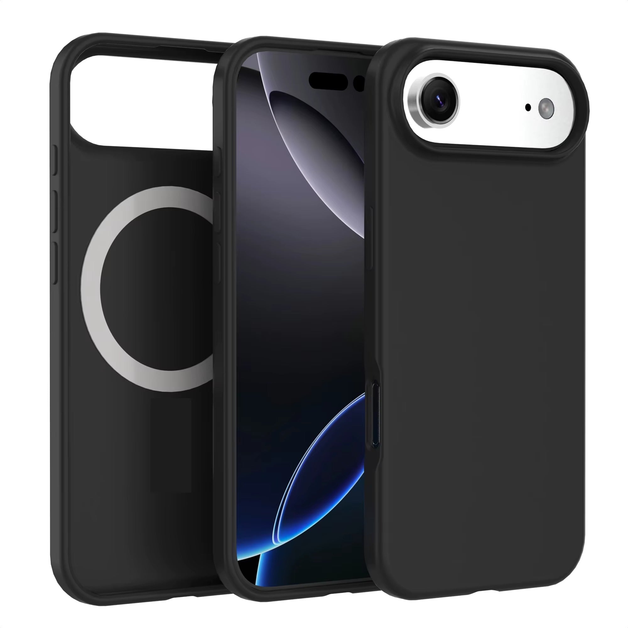 Silicone Phone Case Cover for iPhone 17 Air - Black