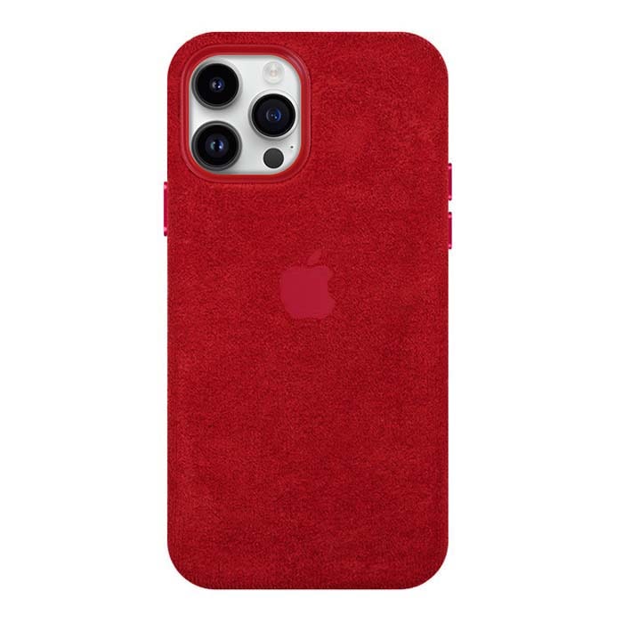 iPhone 12 & 12 Pro Alcantara Case - Red