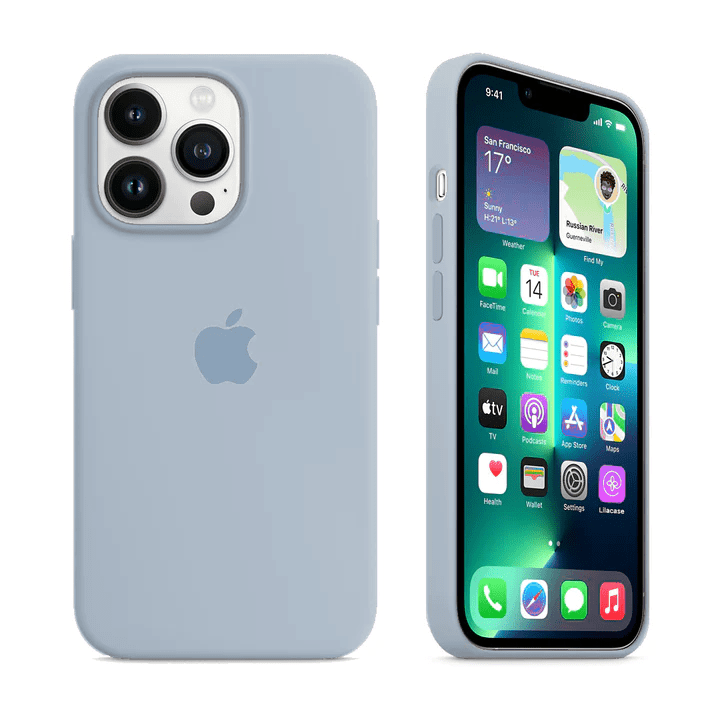 iPhone Silicone Case - Grey Blue