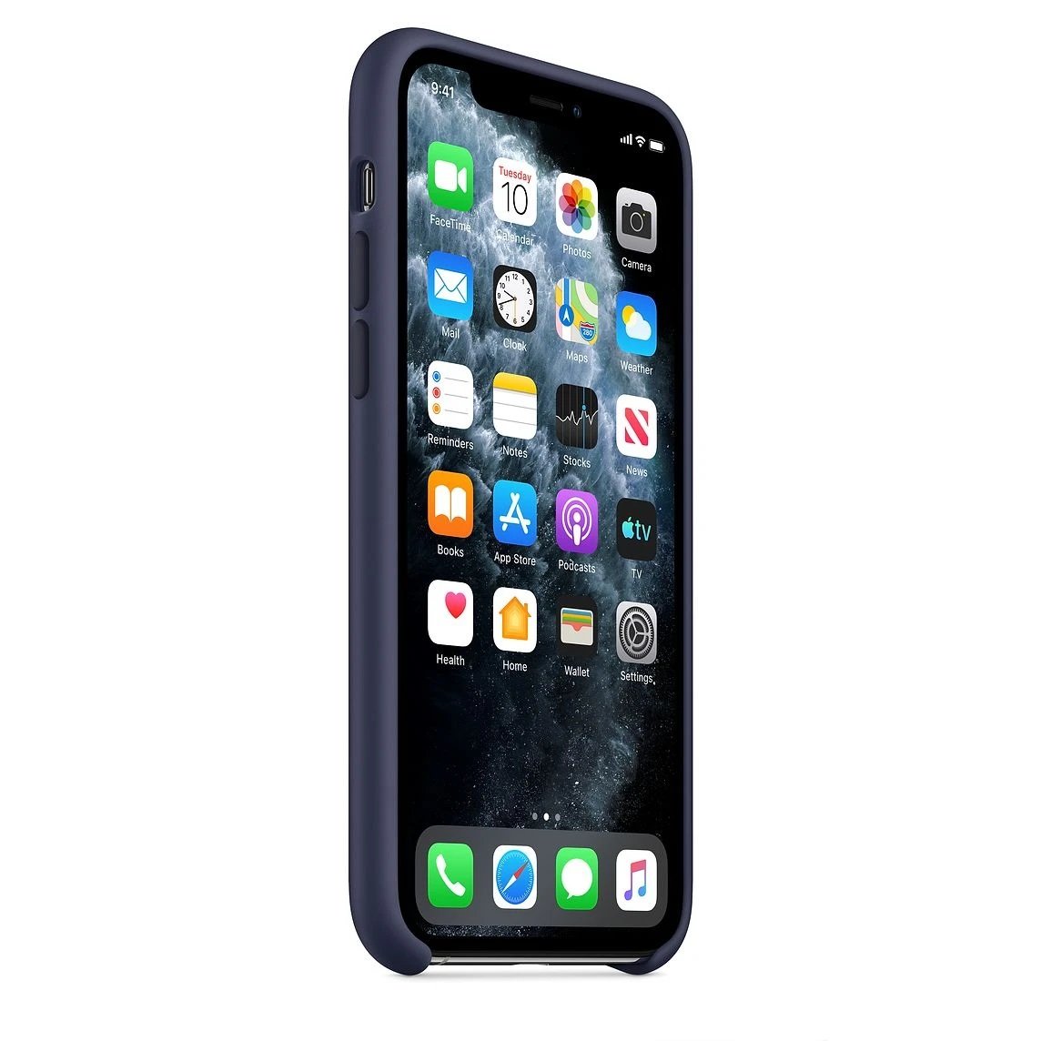 Silicon Case For iPhone 11 Pro Max - Midnight Blue - Mobilegadgets360