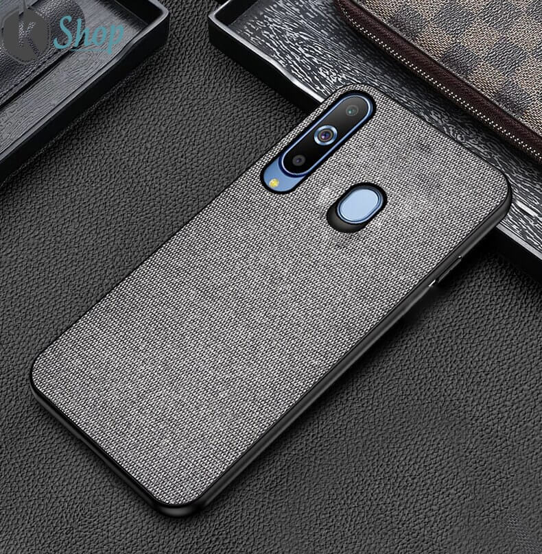 Grey Fabric Back Cover - Samsung M40 - Mobilegadgets360