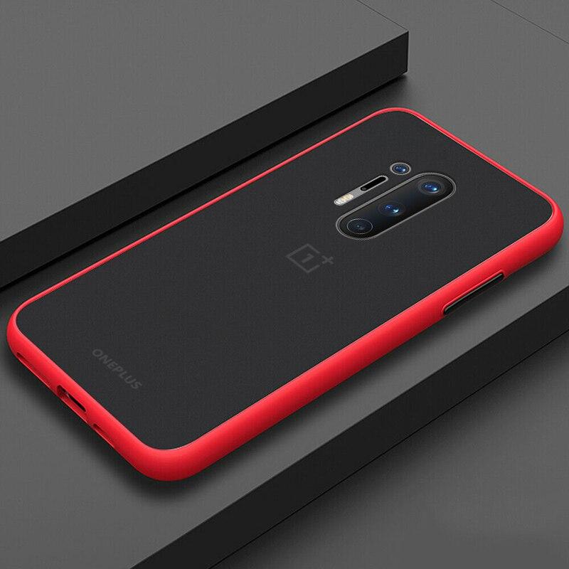 Smoke Matte Case For OnePlus 8 Pro - Red