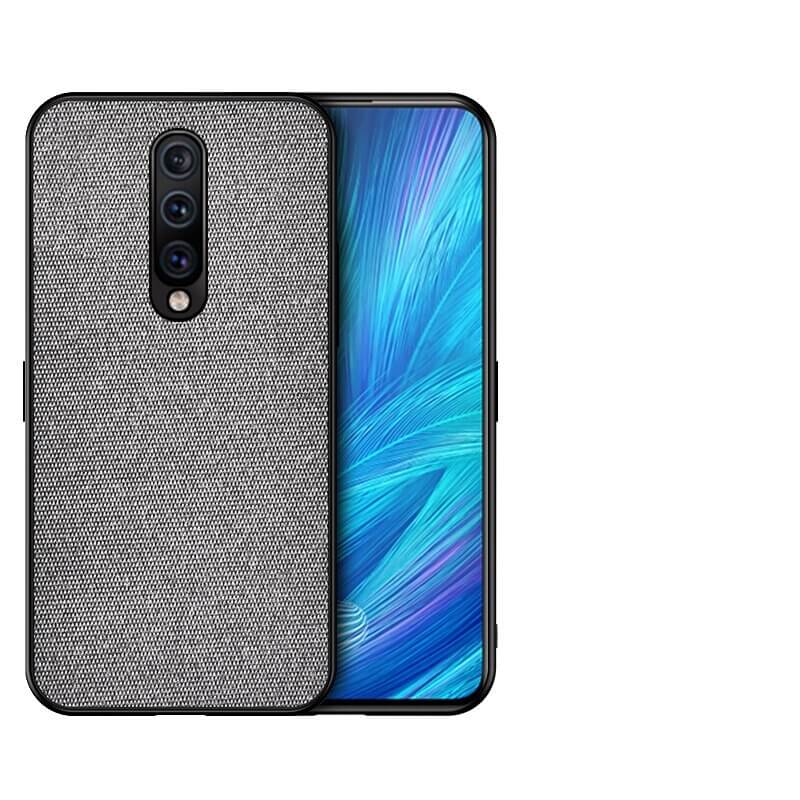 Grey Fabric Back Cover - OnePlus 7 Pro - Mobilegadgets360