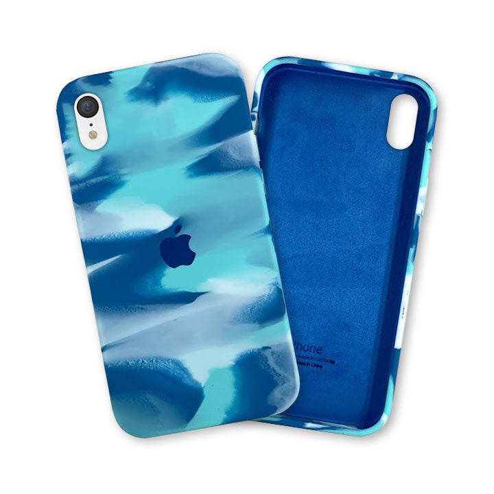 iPhone XR Water Silicone Case - Moonstone Blue