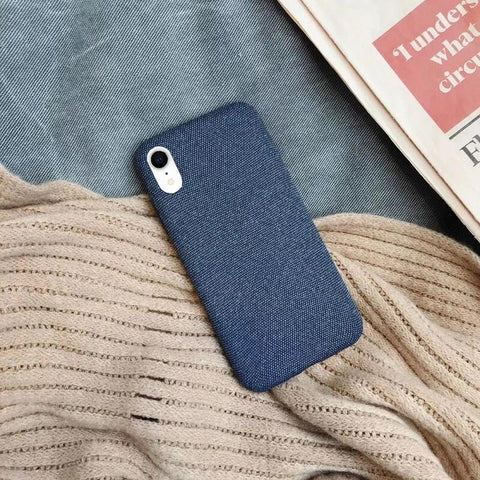 Blue Fabric Case - iPhone XR - Mobilegadgets360