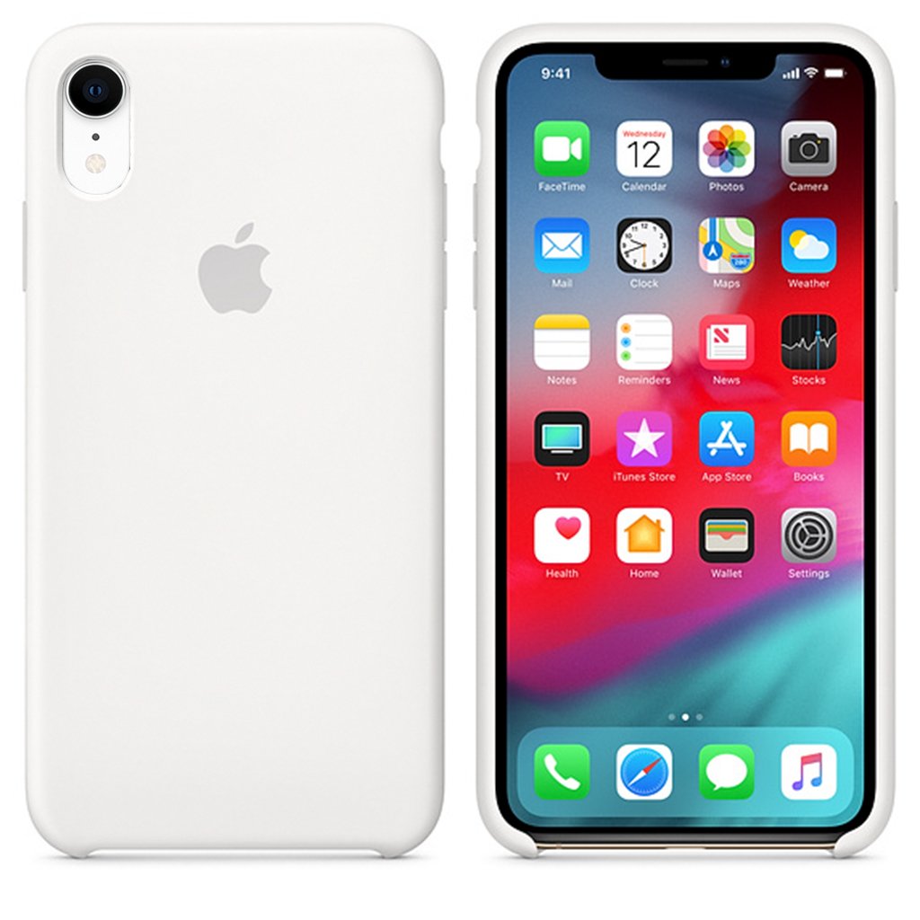 Silicone Case For iPhone XR - White
